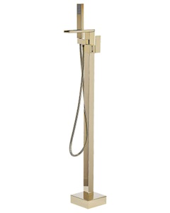 Beliani, Beliani Freistehende Badewannenarmatur Messing gold BOYOMA Badewanne, Beliani - Freistehende Badewannenarmatur aus Messing Modern BOYOMA, One Size, Gelbgold