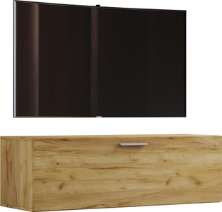 VCM, Holz TV Wandboard Hänge Lowboard Fernsehschrank hängend Wandschrank Tisch Fernso Holz TV Wandboard Hänge Lowboard Fernsehschrank hängend Wandschrank Tisch Fernso, VCM - TV Möbel | Wandboard Lowboard hängend Maße H. 40 x T. 36 cm Wandschrank Fernso, 115cm, Braun