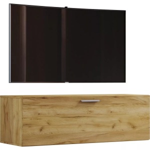 VCM, Holz TV Wandboard Hänge Lowboard Fernsehschrank hängend Wandschrank Tisch Fernso Holz TV Wandboard Hänge Lowboard Fernsehschrank hängend Wandschrank Tisch Fernso, VCM - TV Möbel | Wandboard Lowboard hängend Maße H. 40 x T. 36 cm Wandschrank Fernso, 115cm, Braun
