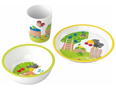 Haba, Geschenk-Set Melamingeschirr Obstgarten, 