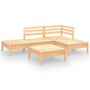 vidaXL, vidaXL 5-tlg. Garten-Lounge-Set Massivholz Kiefer, 