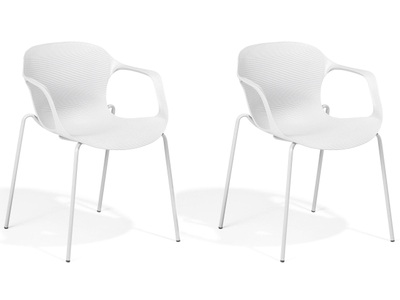 Beliani, Set mit 2 Stühlen aus Kunststoff Modern ELBERT Set mit 2 Stühlen aus Kunststoff Modern ELBERT, 