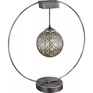 mutoni light, Solarleuchte Metall silber antik LED, Solarleuchte Metall silber antik LED