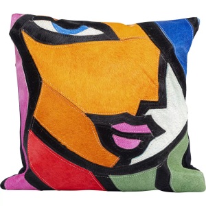 Kare Design, Kissen Abstract Lady Face 40x40, Kissen Abstract Lady Face 40x40
