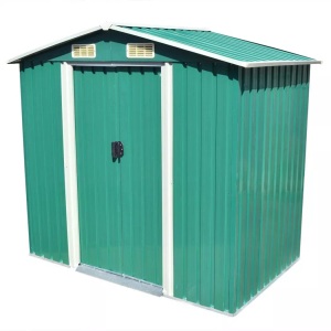 vidaXL, vidaXL Gartenschuppen Grün Metall 204 x 132 x 186 cm, vidaXL Gartenschuppen Grün Metall 204 x 132 x 186 cm