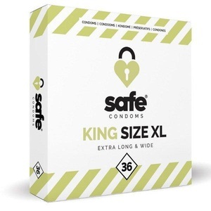 Safe, Safe XL, Safe King Size Kondom, Transparent, 36 Stück - Amorana