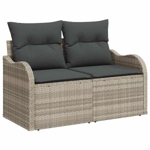 vidaXL, VidaXL - Modulares sofa poly-rattan, One Size, Grau