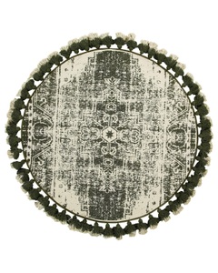 Beliani, Teppich aus Baumwolle Boho KAHTA Teppich aus Baumwolle Boho KAHTA, Beliani - Teppich aus Baumwolle Klassisch KAHTA, 120cm, Grün