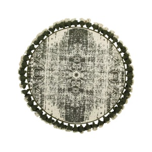 Beliani, Teppich aus Baumwolle Boho KAHTA Teppich aus Baumwolle Boho KAHTA, Beliani - Teppich aus Baumwolle Klassisch KAHTA, 120cm, Grün