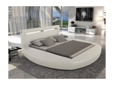 Vente-unique, Bett ABULIS II Kunstleder mit LEDs Bett ABULIS II Kunstleder mit LEDs, 