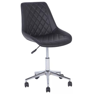 Beliani, Beliani Bürostuhl Kunstleder schwarz MARIBEL, Beliani - Bürostuhl aus Kunstleder Glamourös MARIBEL, One Size, Schwarz