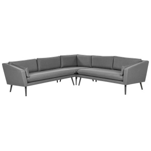 Beliani, Ecksofa aus Polyester Modern LORETELLO Ecksofa aus Polyester Modern LORETELLO, Beliani - Ecksofa aus Polyester Modern LORETELLO, One Size, Taubengrau
