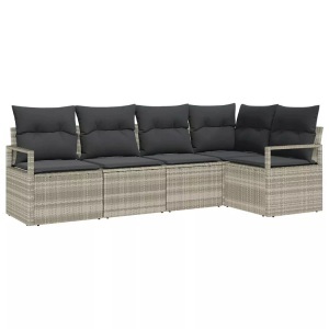 vidaXL, VidaXL - Outdoor-sofa poly-rattan, One Size, Grau