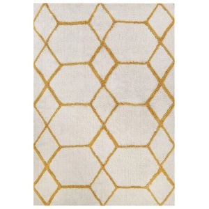 Beliani, Teppich aus Baumwolle Modern BEYLER Teppich aus Baumwolle Modern BEYLER, Beliani - Teppich aus Baumwolle Modern BEYLER, 160 cm, Schneeweiss