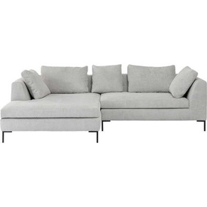 Kare Design, Ecksofa Gianni Cord Links grau, Ecksofa Gianni Cord Links grau