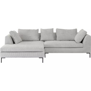 Kare Design, Ecksofa Gianni Cord Links grau, Ecksofa Gianni Cord Links grau
