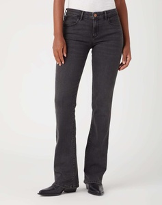 Wrangler, Jeans Bootcut Bootcut Damen Rot Bunt L32/W28, Wrangler Bootcut-Jeans »Jeans Bootcut Bootcut«