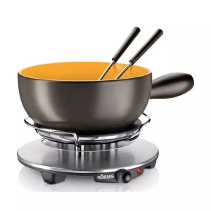Koenig, Koenig B02179 - Käsefondue-Set (Schwarz/Gold), KOENIG Käsefondue Set Fonduegerät