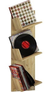 MID.YOU, MID.YOU Cd-regal , Sulda , Eichefarben, Honig , Holzwerkstoff , 33x106.5x25.6 cm , melaminharzbeschichtet,Nachbildung , 000657010305, VCM - Holz Wandregal | Wandboard mit drei großen Fächer Platz für 100 Schallplatten kann auch Bücher verwendet werden Maße: H. 106 x B. 33 T. 26, One Size, Bronze