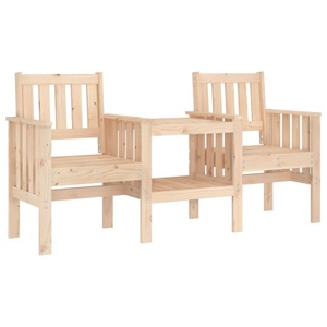 vidaXL, vidaXL Gartenbank mit Tisch 2-Sitzer Massivholz Kiefer