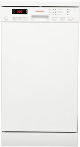Sharp, Sharp QW-NS22F47EW-DE Geschirrspüler Weiss, Sharp Standgeschirrspüler »QW-NS22F47EW-DE«, 10 Massgedecke
