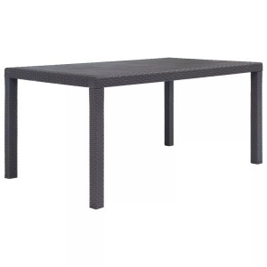Diverse Hardware, Gartentisch Braun 150 x 90 x 72 cm Kunststoff Rattan-Optik, vidaXL Gartentisch Braun 150x90x72 cm Kunststoff Rattan-Optik