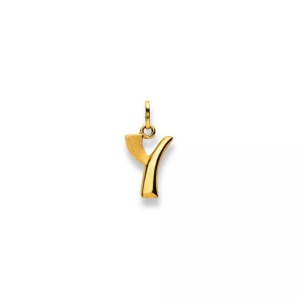 MUAU Schmuck, Anhänger Buchstabe Y Gelbgold 750, 20x10mm Damen Gelbgold ONE SIZE, MUAU Schmuck - Anhänger Buchstabe Y Gelbgold 750, 20x10mm, One Size,