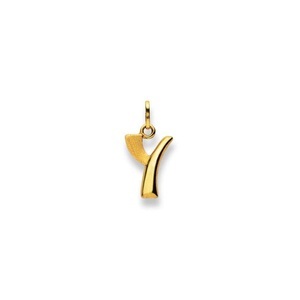 MUAU Schmuck, Anhänger Buchstabe Y Gelbgold 750, 20x10mm Damen Gelbgold ONE SIZE, MUAU Schmuck - Anhänger Buchstabe Y Gelbgold 750, 20x10mm, One Size,
