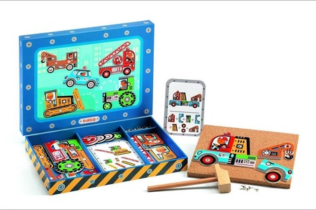 DJECO, Djeco Hammerspiel TAP TAP VEHICLES in bunt, Hammerspiel TAP TAP VEHICLES in bunt