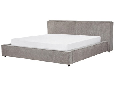 Beliani, Bett mit Lattenrost aus Polyester Retro LINARDS Bett mit Lattenrost aus Polyester Retro LINARDS