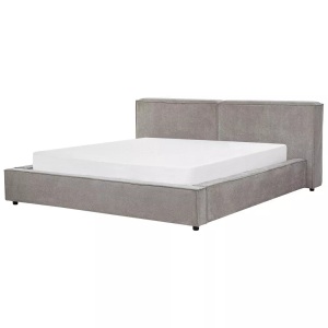 Beliani, Bett mit Lattenrost aus Polyester Retro LINARDS Bett mit Lattenrost aus Polyester Retro LINARDS