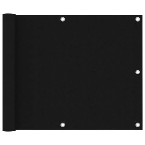 vidaXL, vidaXL Balkon-Sichtschutz Schwarz 75x300 cm Oxford-Gewebe, vidaXL Balkon-Sichtschutz Schwarz 75x300 cm Oxford-Gewebe