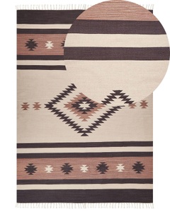 Beliani, Teppich aus Baumwolle Klassisch ARAGATS Teppich aus Baumwolle Klassisch ARAGATS, Beliani - Teppich aus Baumwolle Klassisch ARAGATS, 200 cm, Perle