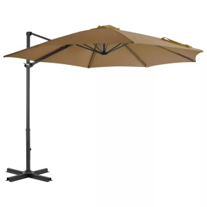 Diverse Hardware, Ampelschirm mit Aluminium-Mast Taupe 300 cm, vidaXL Ampelschirm mit Aluminium-Mast 300 cm Taupe