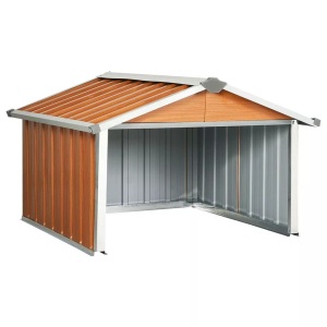 vidaXL, vidaXL Rasenmäher Garage 92x97x63 cm Verzinkter Stahl Braun, VidaXL - Rasenmäher garage stahl, One Size, Braun