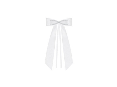 PartyDeco, Partydeco Partyaccessoire Autodekoration Schleife Satin 14 cm, Weiss, Partydeco Partyaccessoire Autodekoration Schleife Satin 14 cm, Weiss