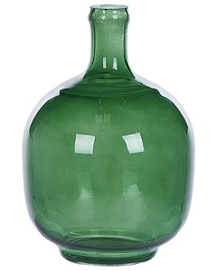 Beliani, Beliani Dekovase Glas grün 24 cm PARATHA Vase, Beliani - Dekovase aus Glas Mediterran PARATHA, One Size, Grün