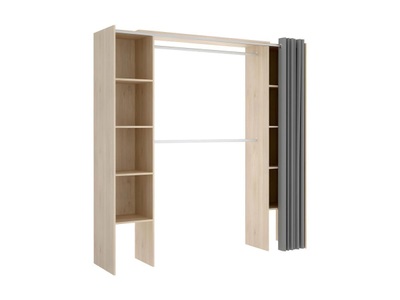 Vente-unique, Kleiderschrank Kleiderschranksystem 1Eiche DORIAN Kleiderschrank Kleiderschranksystem 1Eiche DORIAN, 