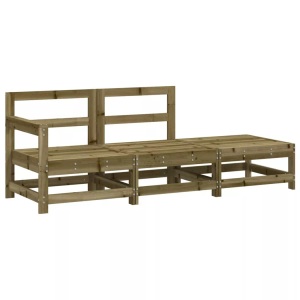 vidaXL, vidaXL 3-tlg. Garten-Lounge-Set Kiefernholz Imprägniert