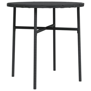 vidaXL, vidaXL Beistelltisch Schwarz 45 cm Poly Rattan, vidaXL Beistelltisch Schwarz 45 cm Poly Rattan