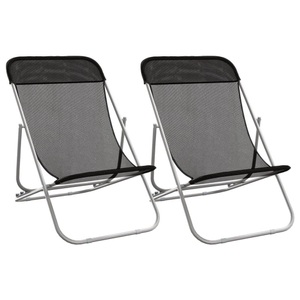vidaXL, vidaXL Strandstühle 2 Stk. Textilene & Pulverbeschichteter Stahl, vidaXL Strandstühle 2 Stk. Textilene & Pulverbeschichteter Stahl