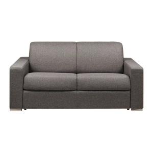 LINEA SOFA, LINEA SOFA - Schlafsofa mit Matratze 2-Sitzer Stoff - Anthrazit - Liegefläche mit Lattenrost: 120 cm - Matratzenhöhe: 18 cm mit Memory Schaum - CALITO, One Size