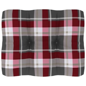 vidaXL, vidaXL Palettensofa-Kissen Rot Karomuster 50x40x12 cm, 