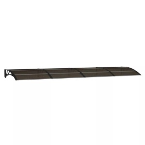 vidaXL, vidaXL Türvordach Schwarz 400x100 cm Polycarbonat, VidaXL - Türvordach polycarbonat, One Size, Schwarz