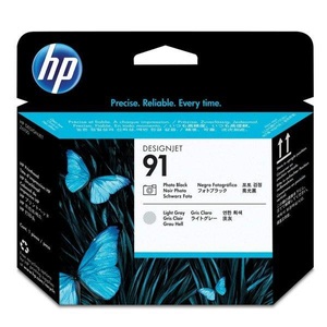 Hp, HP 91 Fotodruckkopf Schwarz und Hellgrau, Hewlett Packard Druckkopf, hell-grau/schwarz, foto, No.91, C9463A