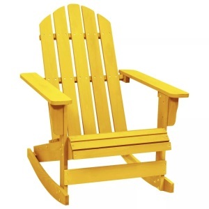 vidaXL, vidaXL Adirondack-Schaukelstuhl Massivholz Tanne Gelb, VidaXL - Schaukelstuhl holz, One Size, Gelb Bunt
