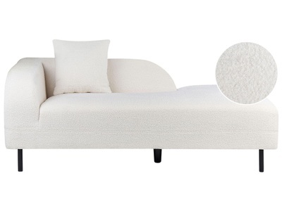 Beliani, Chaiselongue aus Bouclé Modern LE CRAU Chaiselongue aus Bouclé Modern LE CRAU, Beliani - Linksseitige Chaiselounge aus Bouclé Modern LE CRAU, One Size, Weiss Bunt