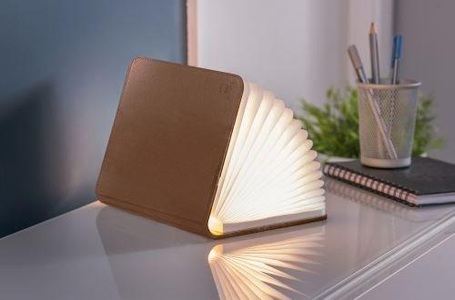 Gingko, Gingko - Stimmungslicht Smart Book Light - Braun, Gingko - Smart Book Light aus großem em Leder, One Size, Braun