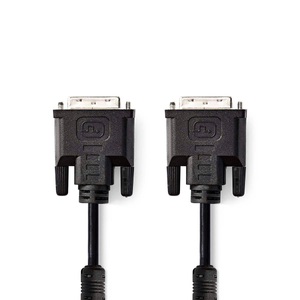 Nedis, DVI-Kabel | DVI-I 24+5-Pin Stecker | DVI-I 24+5-Pin Stecker | 2560x1600 | Vernickelt | 2,00 m | Gerade | PVC | Schwarz | Plastikbeutel, Nedis - DVI-Kabel | DVI-I 24+5-Pin Stecker 2560x1600 Vernickelt 2,00 m Gerade PVC Schwarz Plastikbeutel, One Size