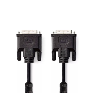 Nedis, DVI-Kabel | DVI-I 24+5-Pin Stecker | DVI-I 24+5-Pin Stecker | 2560x1600 | Vernickelt | 2,00 m | Gerade | PVC | Schwarz | Plastikbeutel, Nedis - DVI-Kabel | DVI-I 24+5-Pin Stecker 2560x1600 Vernickelt 2,00 m Gerade PVC Schwarz Plastikbeutel, One Size